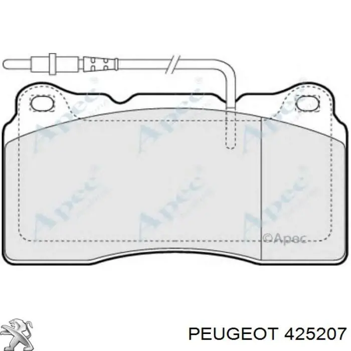 425207 Peugeot/Citroen pastillas de freno delanteras