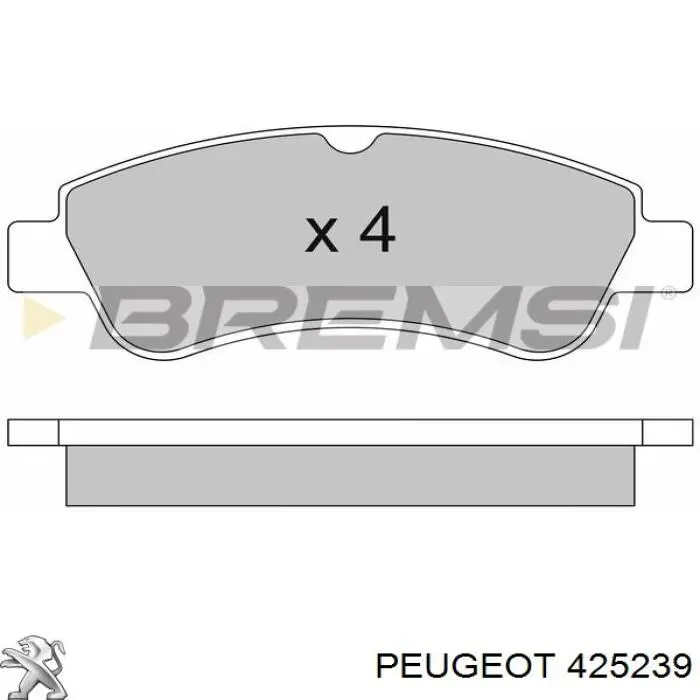 425239 Peugeot/Citroen pastillas de freno delanteras