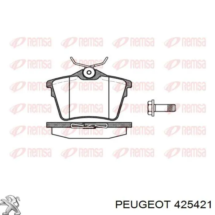 425421 Peugeot/Citroen pastillas de freno traseras