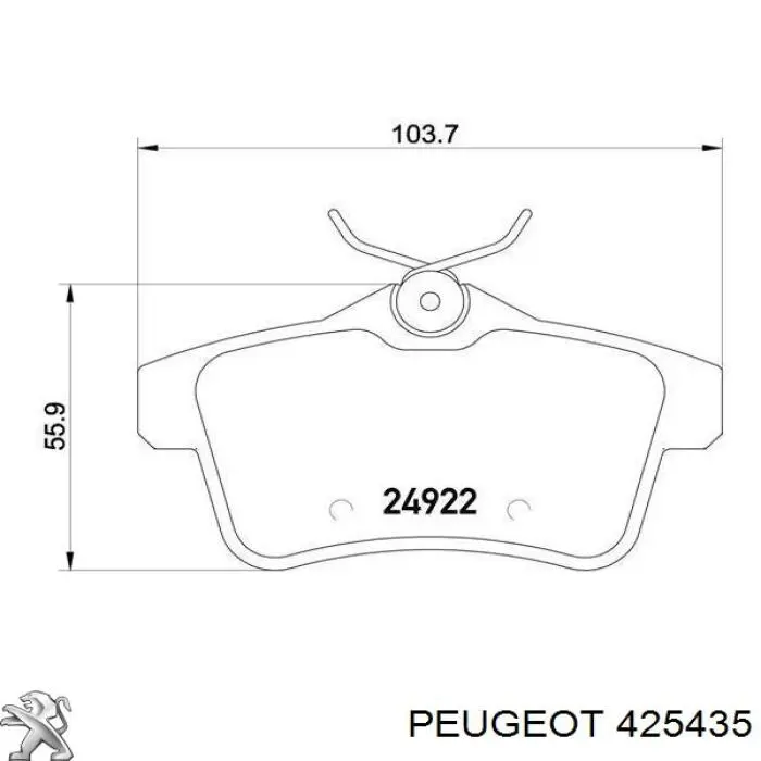 425435 Peugeot/Citroen pastillas de freno traseras