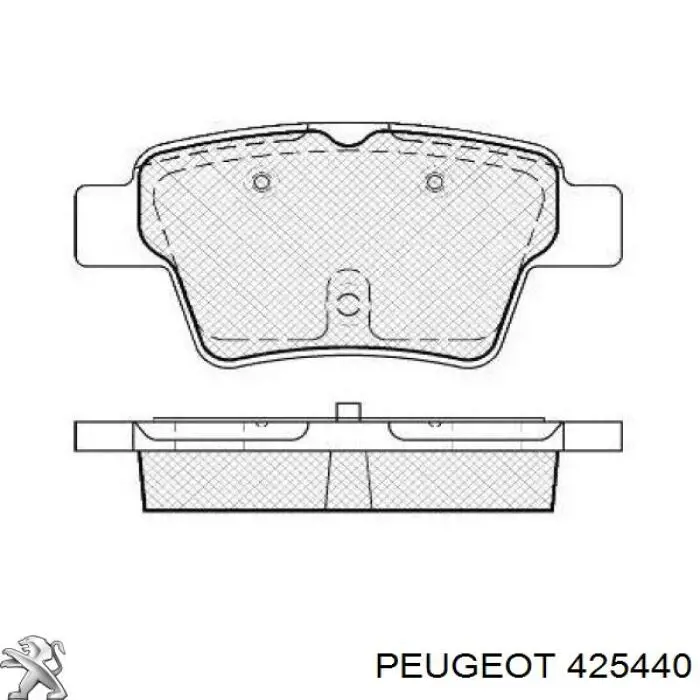 425440 Peugeot/Citroen pastillas de freno traseras