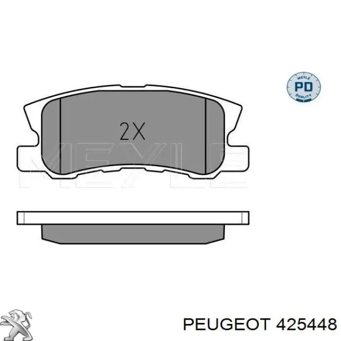 425448 Peugeot/Citroen pastillas de freno traseras