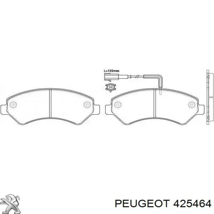 425464 Peugeot/Citroen pastillas de freno delanteras