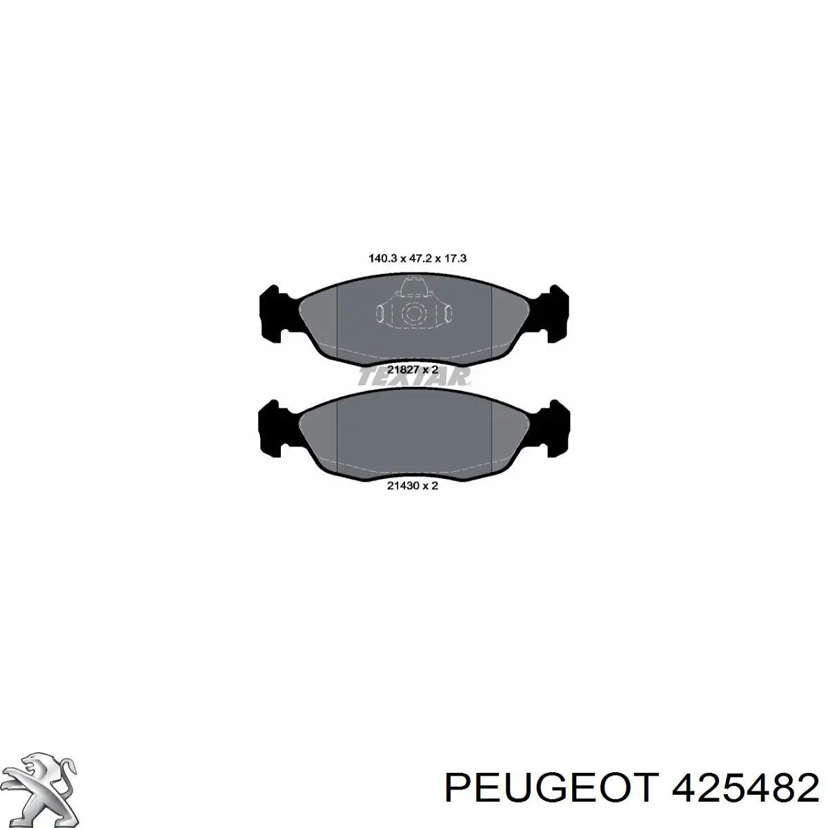 425482 Peugeot/Citroen pastillas de freno delanteras