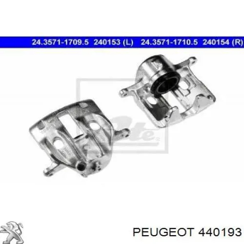 440193 Peugeot/Citroen pinza de freno delantera derecha