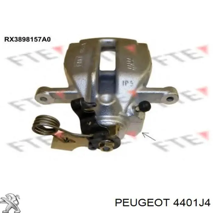 00004401J4 Peugeot/Citroen pinza de freno trasera izquierda