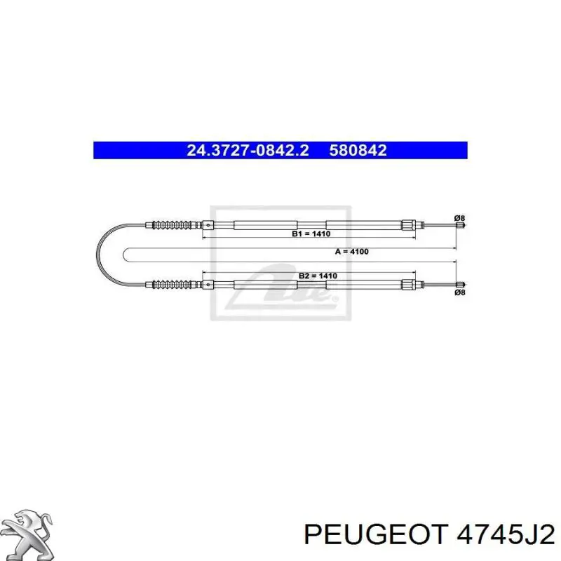 07.0285 Adriauto cable de freno de mano trasero derecho/izquierdo