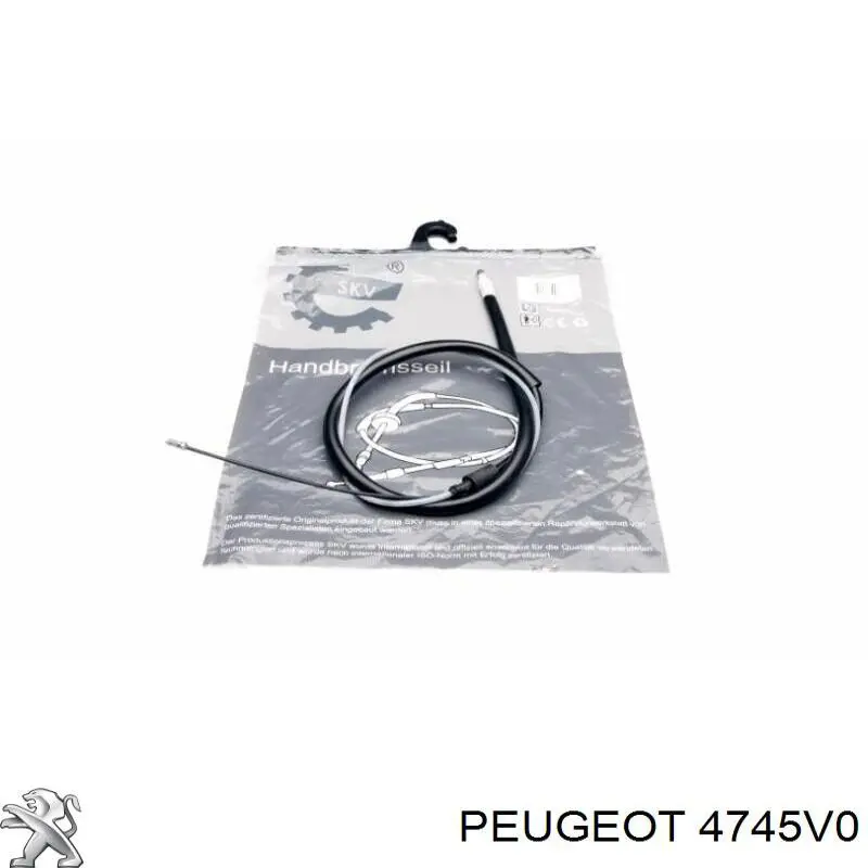 4745V0 Peugeot/Citroen cable de freno de mano trasero derecho/izquierdo