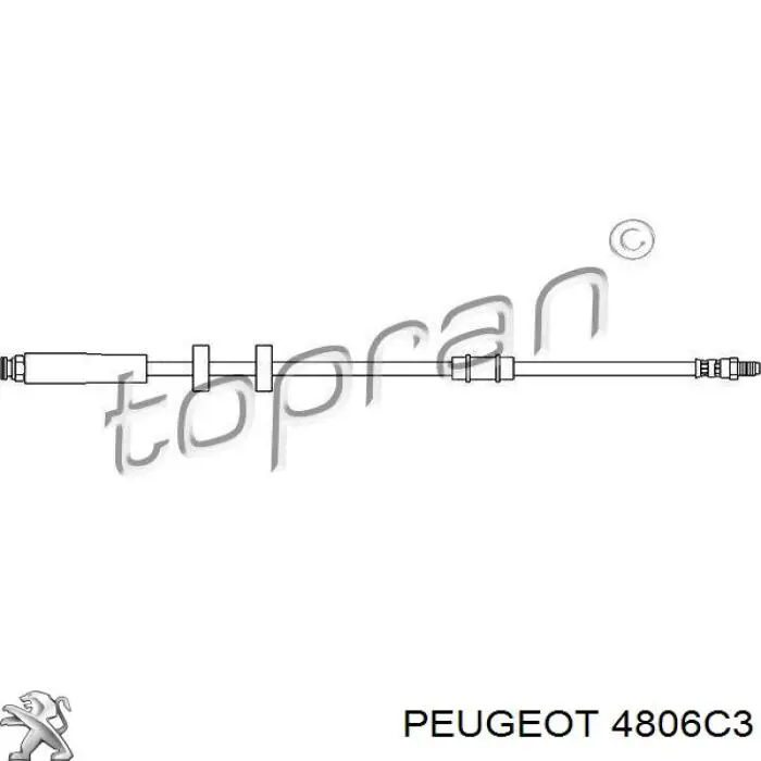 4806C3 Peugeot/Citroen latiguillo de freno delantero