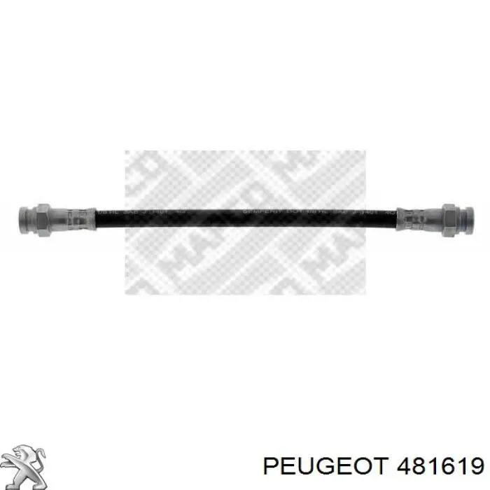 481619 Peugeot/Citroen tubo flexible de frenos trasero