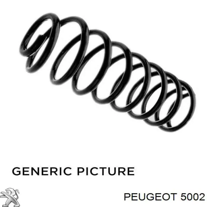5002 Peugeot/Citroen muelle de suspensión eje delantero