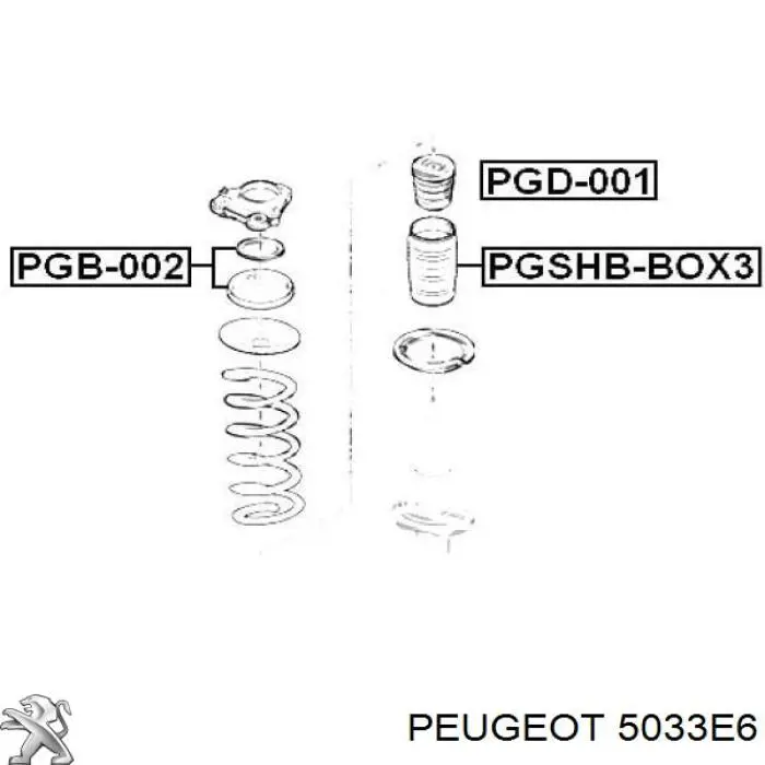 5033E6 Peugeot/Citroen almohadilla de tope, suspensión delantera