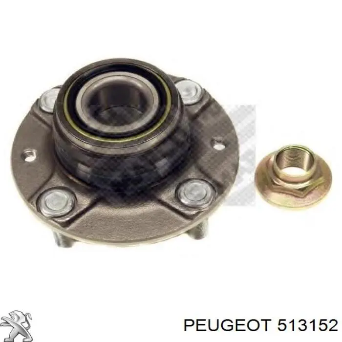 513152 Peugeot/Citroen suspensión, cuerpo del eje trasero