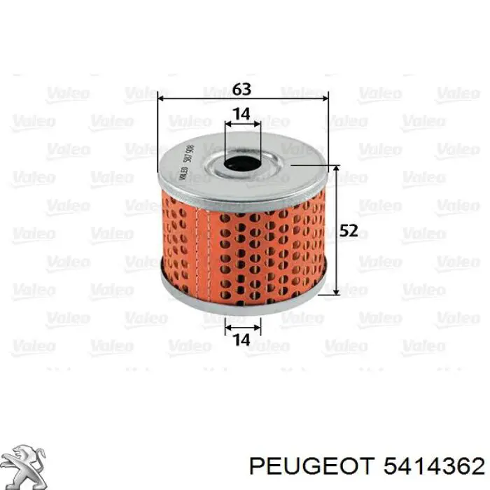 5414362 Peugeot/Citroen filtro combustible