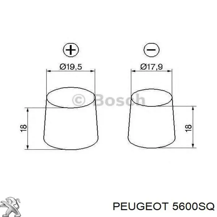5600SQ Peugeot/Citroen batería de arranque