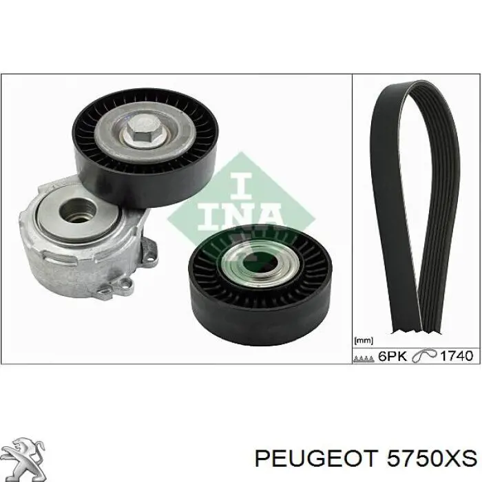 5750XS Peugeot/Citroen correa trapezoidal