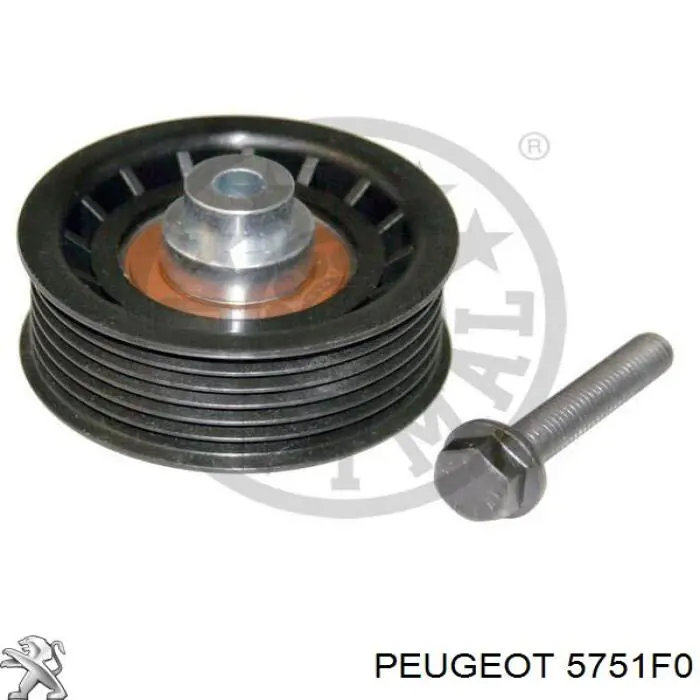 5751F0 Peugeot/Citroen polea inversión / guía, correa poli v