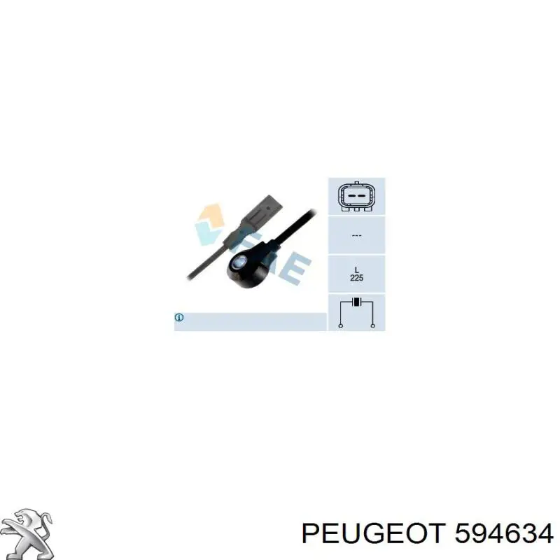 594634 Peugeot/Citroen sensor de detonaciones