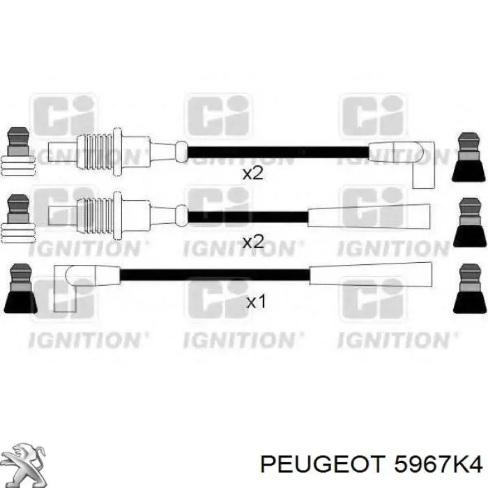 5967K4 Peugeot/Citroen juego de cables de encendido