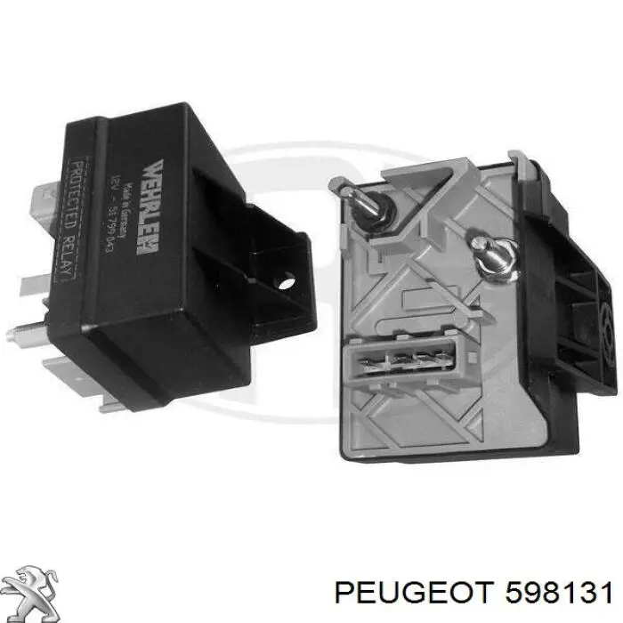 598131 Peugeot/Citroen relé de bujía de precalentamiento