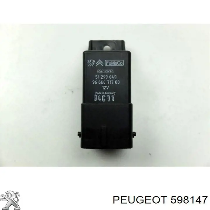 598147 Peugeot/Citroen relé de bujía de precalentamiento