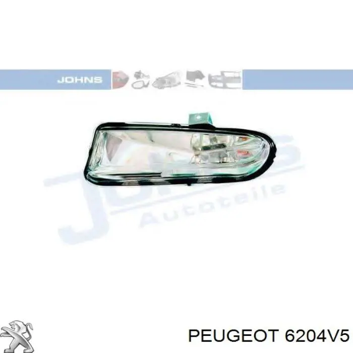 6204V5 Peugeot/Citroen faro antiniebla izquierdo