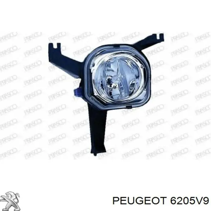 6205V9 Peugeot/Citroen faro antiniebla derecho