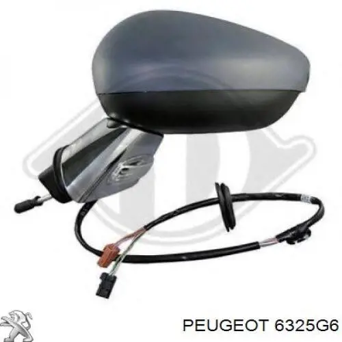 6325G6 Peugeot/Citroen luz intermitente de retrovisor exterior derecho