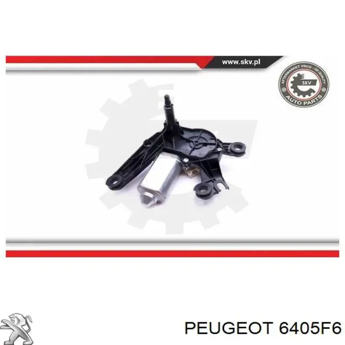 6405F6 Peugeot/Citroen motor limpiaparabrisas luna trasera