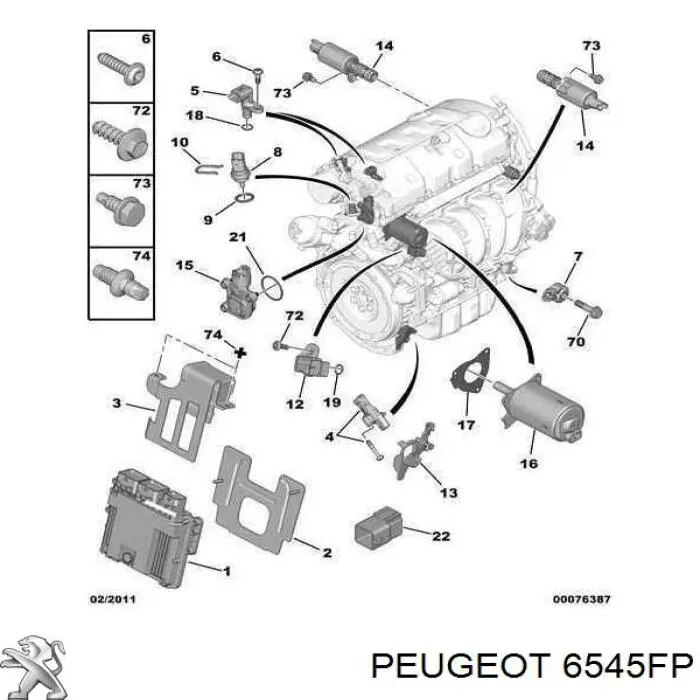 6545FP Peugeot/Citroen 