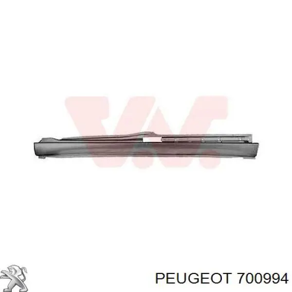 700994 Peugeot/Citroen chapa de acceso izquierda