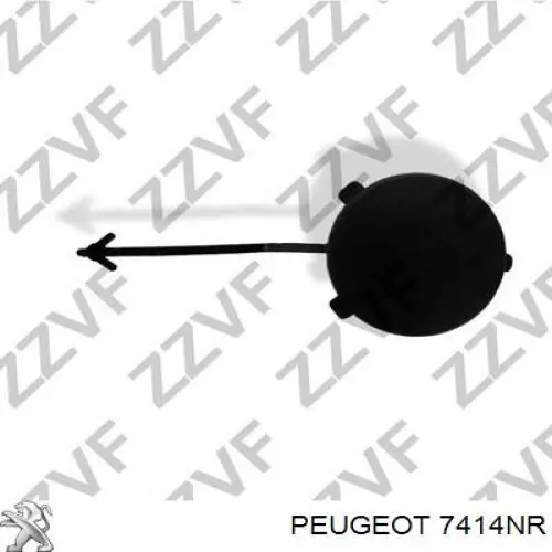  Cobertura de parachoques, enganche de remolque, delantera para Peugeot 307 3A, 3C