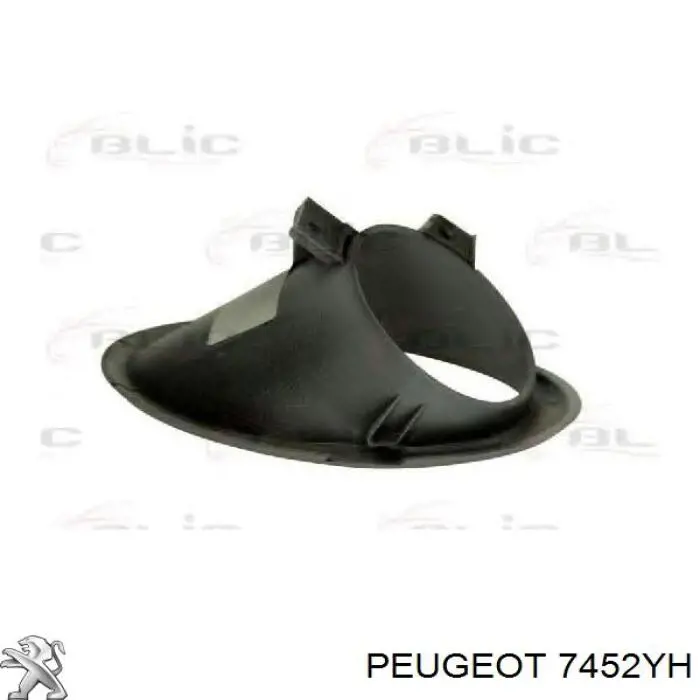  Rejilla de antinieblas delantera izquierda para Peugeot 206 T3E