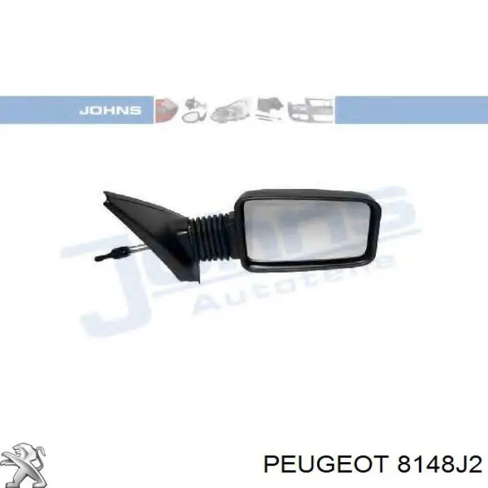 8148P4 Peugeot/Citroen espejo retrovisor derecho