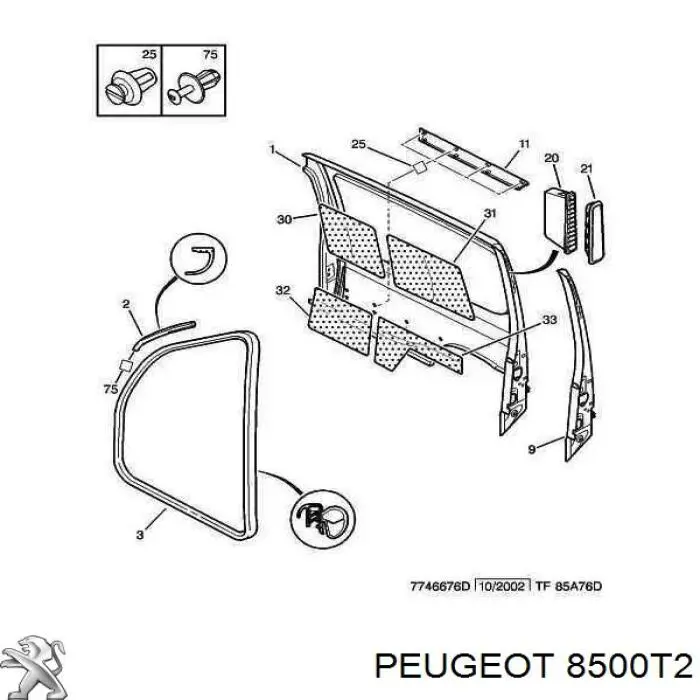  Guardabarros trasero derecho para Citroen Berlingo M