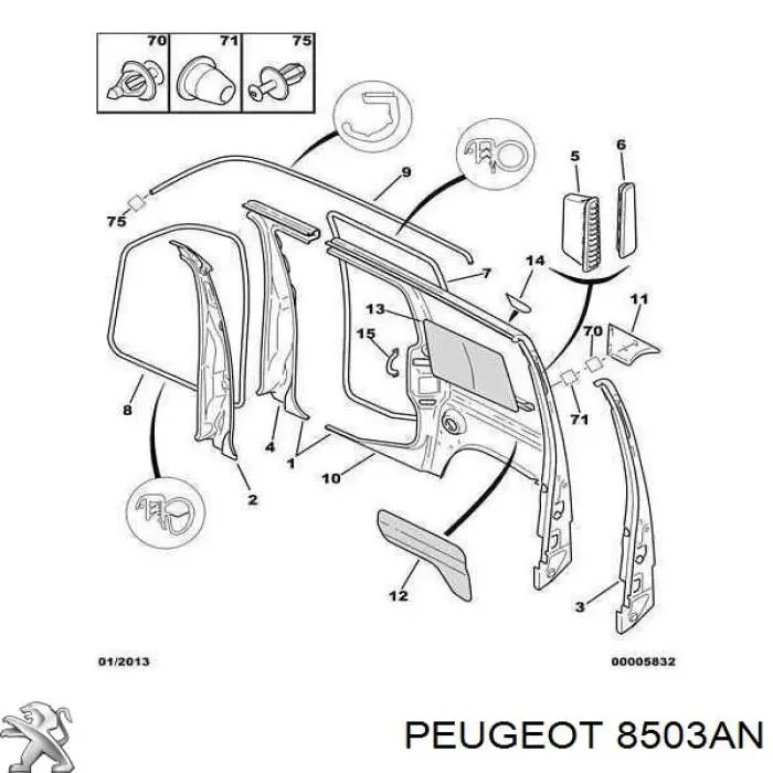 8503AN Peugeot/Citroen 