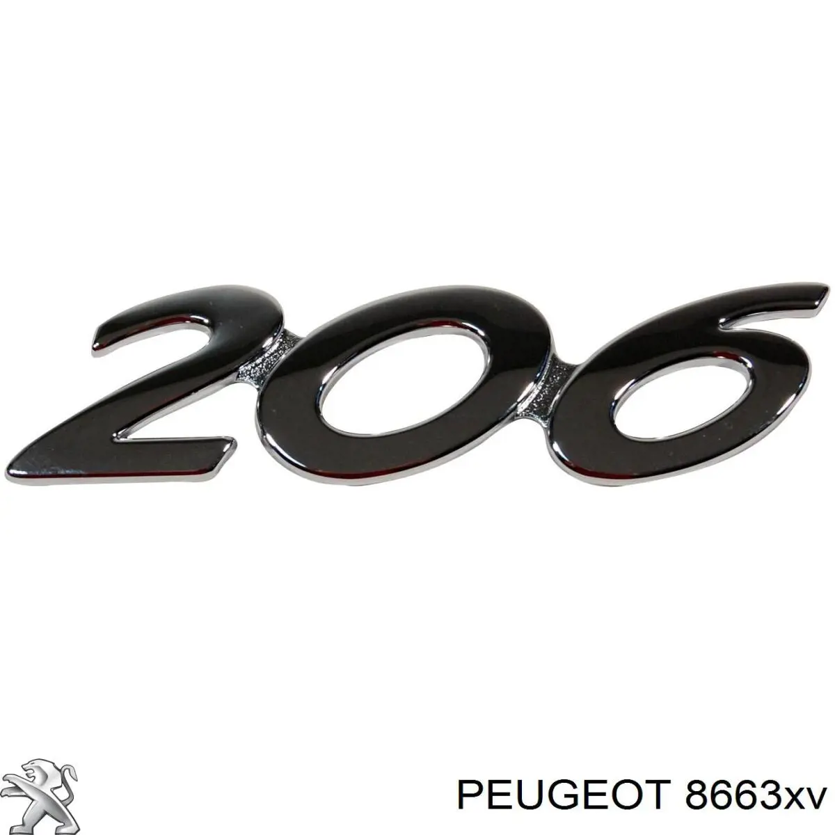  Emblema de tapa de maletero para Peugeot 206 2A/C