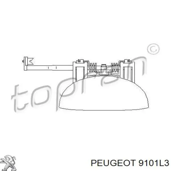  Tirador de puerta exterior delantero izquierda para Peugeot 206 2A/C