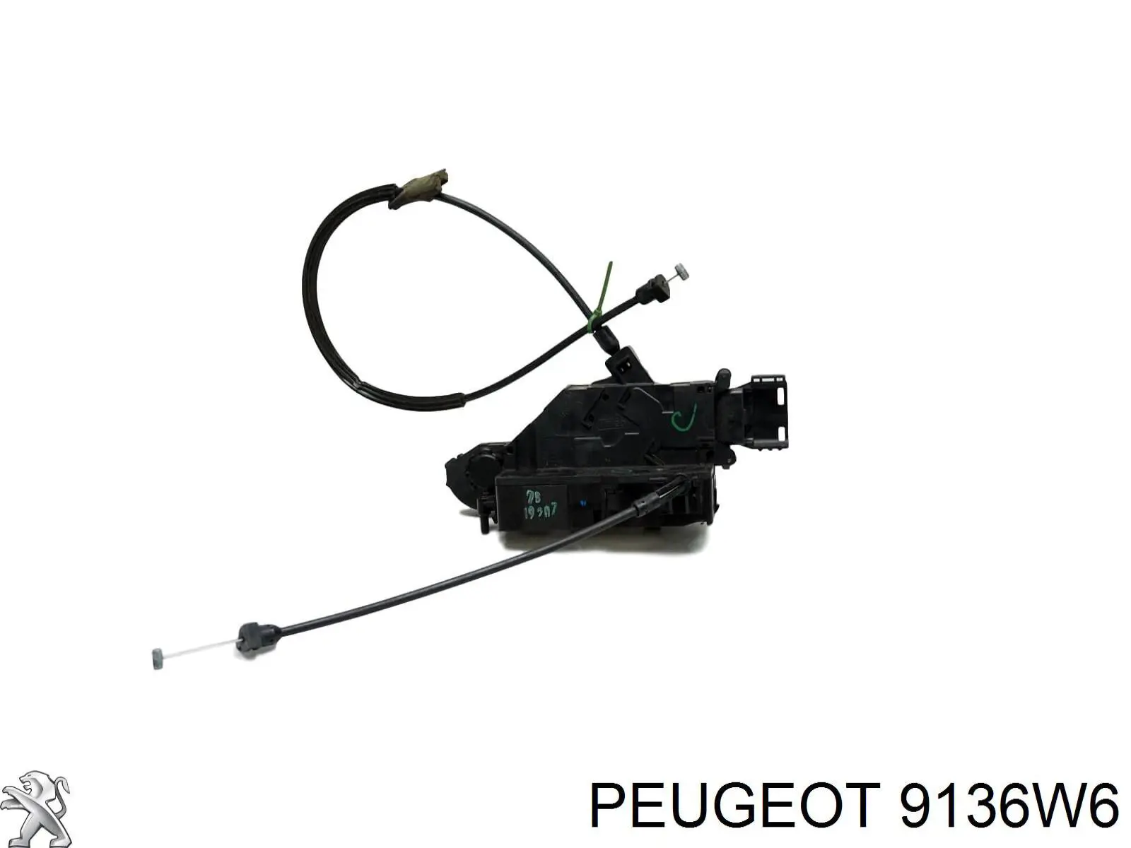  Cerradura de puerta delantera derecha para Peugeot 207 WA, WC