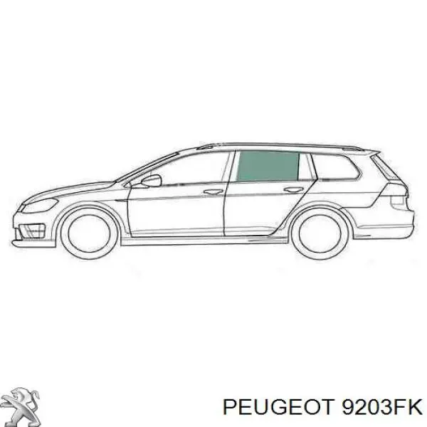  Luna de puerta trasera izquierda para Peugeot 307 3H