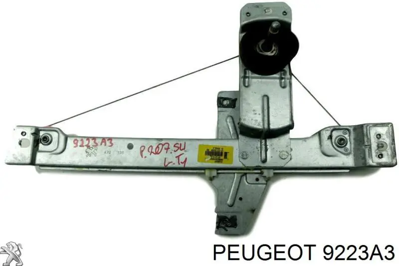  Mecanismo de elevalunas, puerta trasera izquierda para Peugeot 207 WA, WC