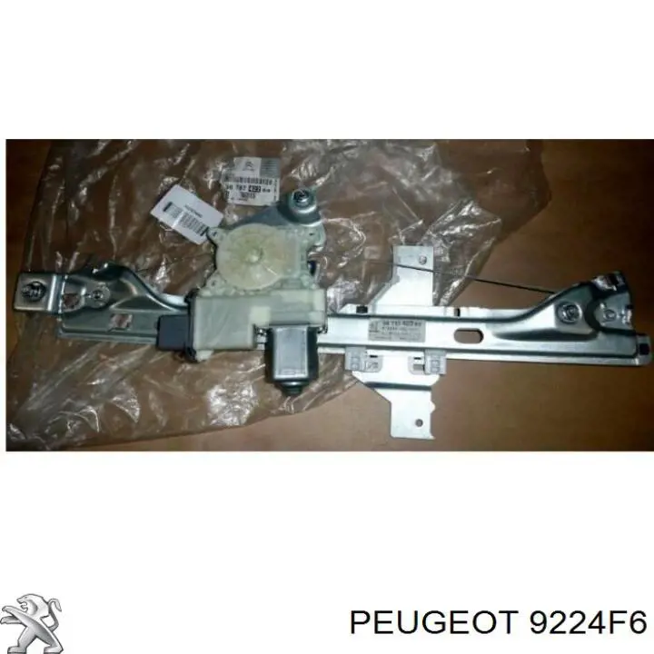 9224F6 Peugeot/Citroen mecanismo de elevalunas, puerta trasera derecha