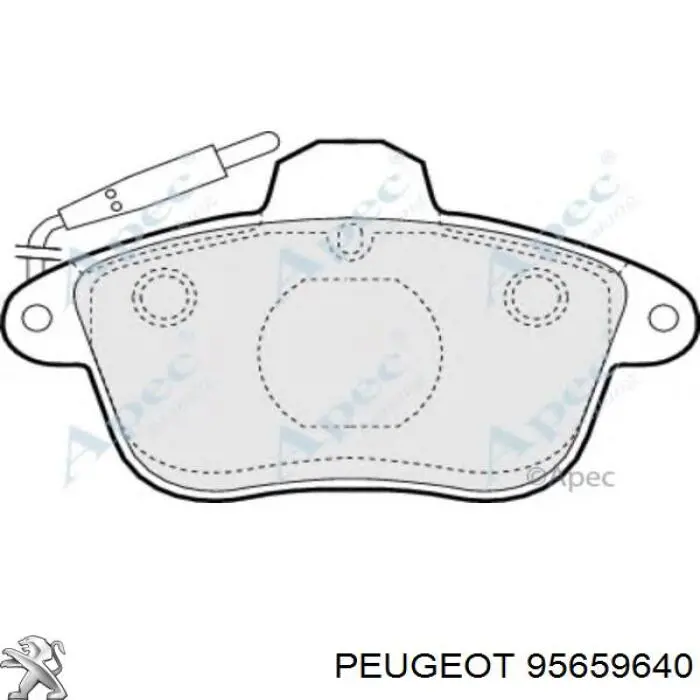 95659640 Peugeot/Citroen pastillas de freno delanteras