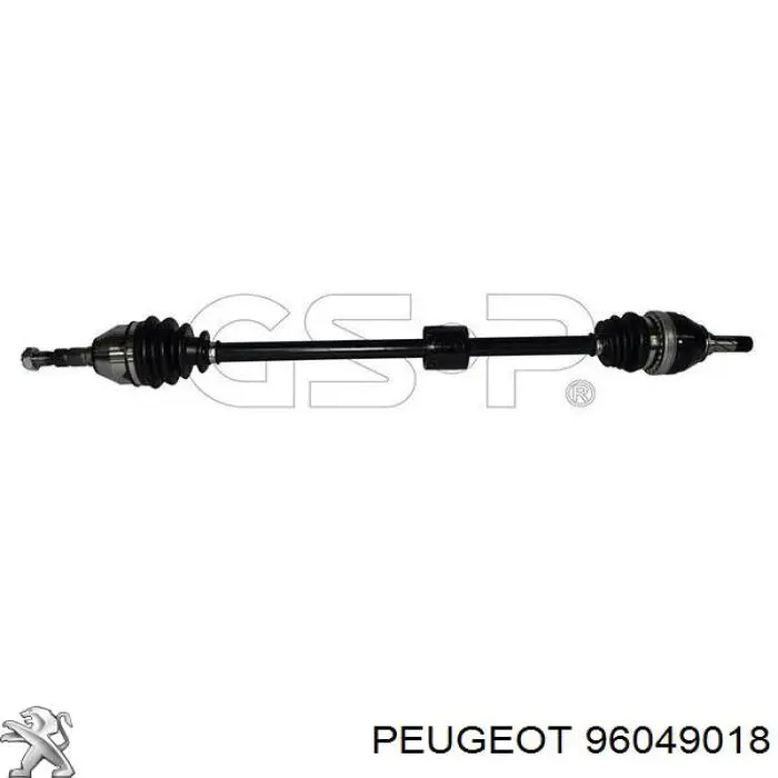 96049018 Peugeot/Citroen árbol de transmisión delantero derecho