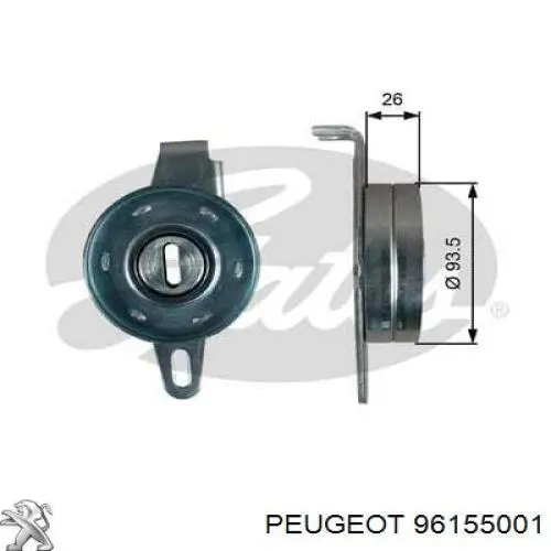 96155001 Peugeot/Citroen rodillo, correa trapecial poli v