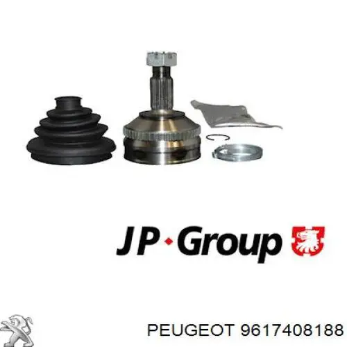 9617408188 Peugeot/Citroen árbol de transmisión delantero izquierdo