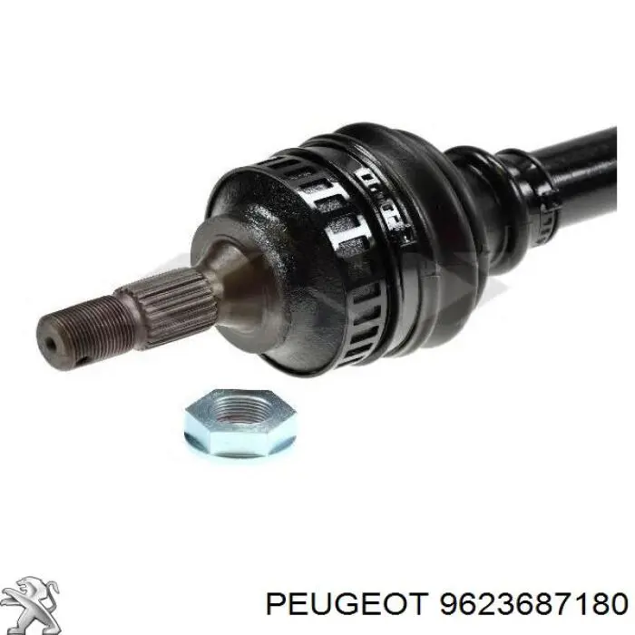 9623687180 Peugeot/Citroen árbol de transmisión delantero izquierdo