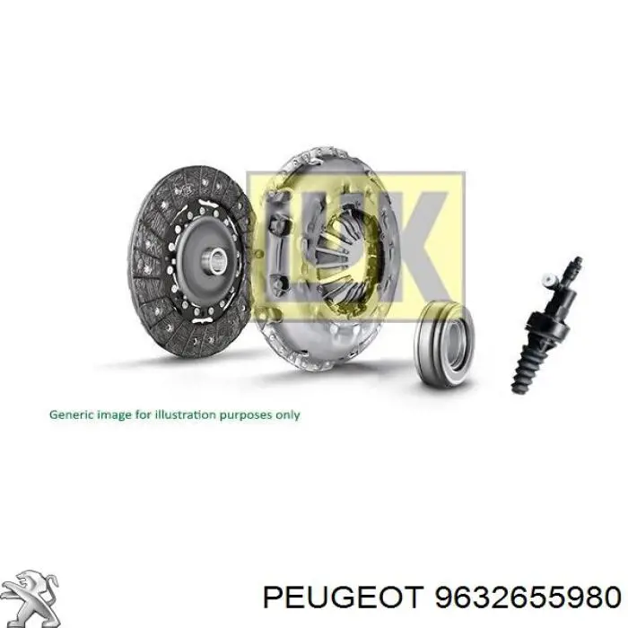 9632655980 Peugeot/Citroen plato de presión del embrague