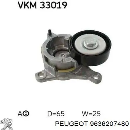 9636207480 Peugeot/Citroen tensor de correa, correa poli v