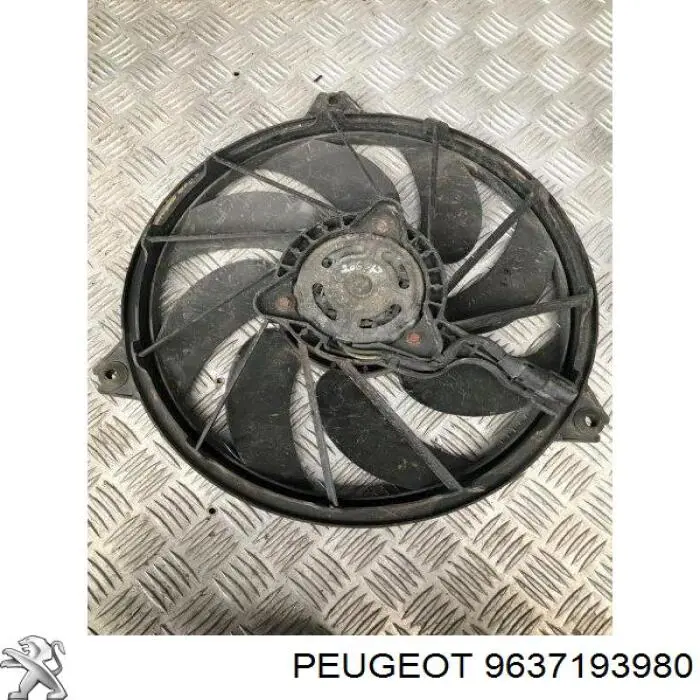 9637193980 Peugeot/Citroen ventilador (rodete +motor refrigeración del motor con electromotor completo)